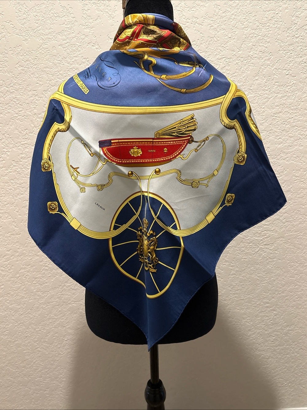 Hermes Scarf Printed 100% Silk 90